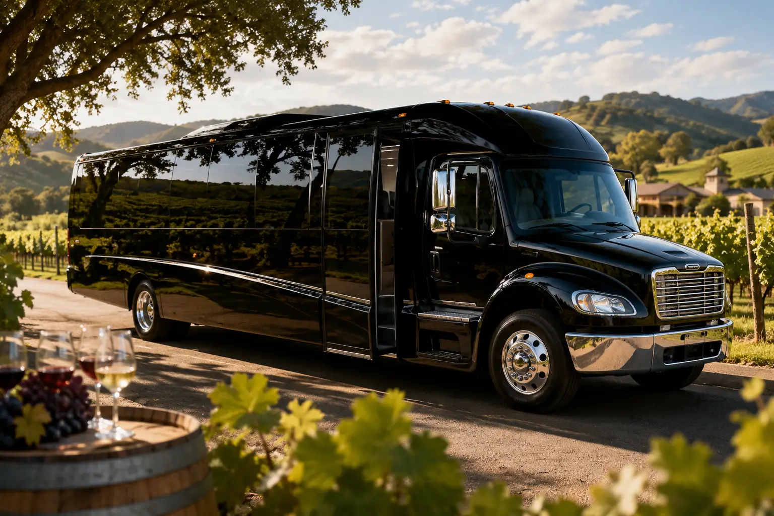 wine tour party bus